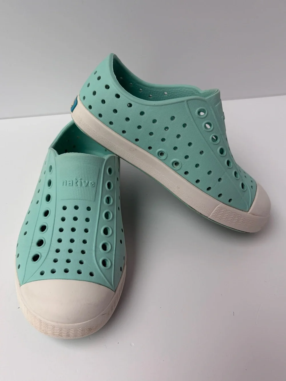 Native Sandals Toddler Kids C9 Sneakers Teal Tiffany Blue Natives
